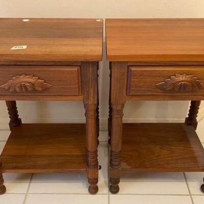 LOT#148K: Pair of Rococo Style End Tables