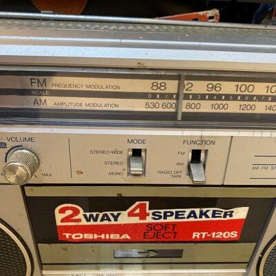 Vintage Toshiba boombox cassette player