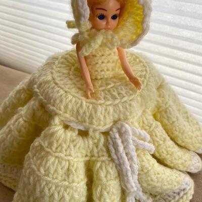 Crochet knit tp doll cover 