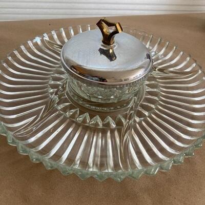 Vintage serving dish covered dip