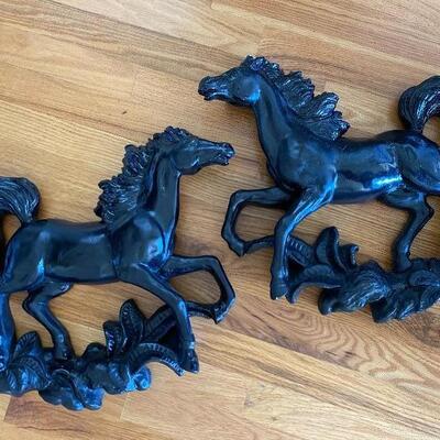 Massive chalkware stallions 
