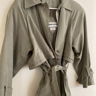 Sueded fitzwright raincoat trench 