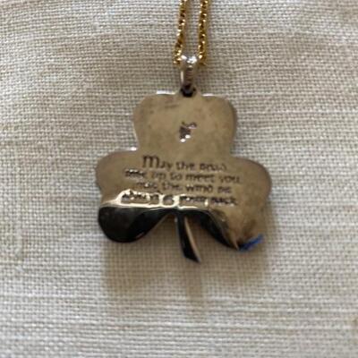 St Patrickâ€™s  irish Celtic cross pendant and chain 