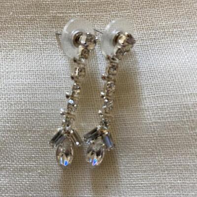 Long cz or sparkly earrings 
