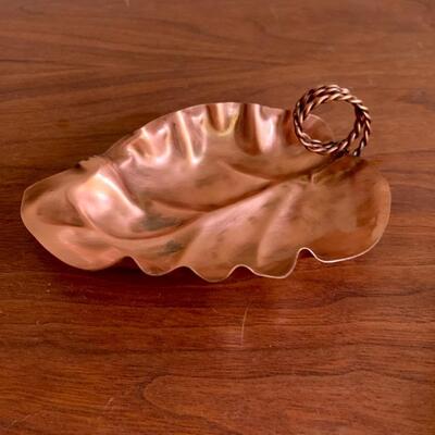 Lot 5 - Vintage Mid-Century Copper Nut Candy Dish 