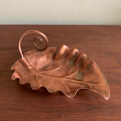 Lot 5 - Vintage Mid-Century Copper Nut Candy Dish 