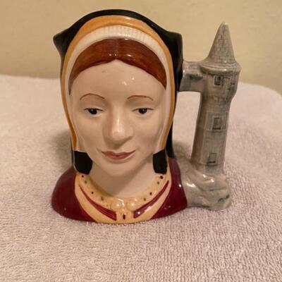 VINTAGE ROYAL DOULTON "CATHERINE OF ARAGON" CHARACTER LARGE TOBY JUG 7" D6643