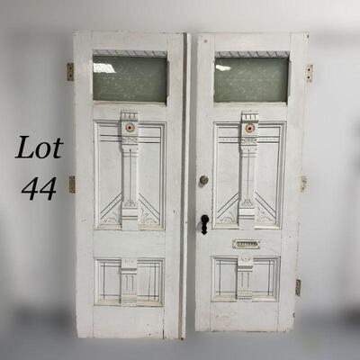 .44. Ornate Salvaged Eastlake Entrance Doors