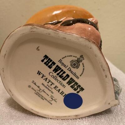 Royal Doulton "Wyatt Earp" Toby Jug, Wild West Collection, vintage 1980