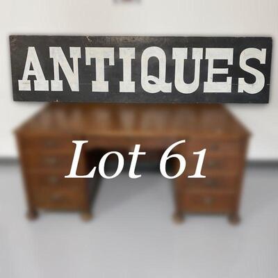 .61. 8 foot Antiques Sign