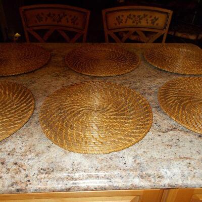 Rattan Charger Plates- Set of 6