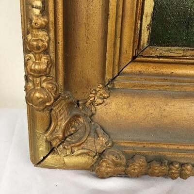 Lot 6 - Large Oil Painting in a Deep Gilded Frame