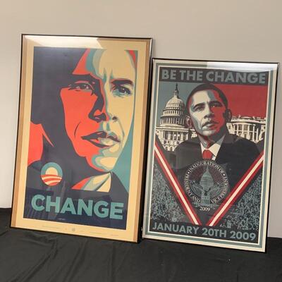 Lot 10 - Shepard Fairey Numbered Obama Print & Inauguration Poster