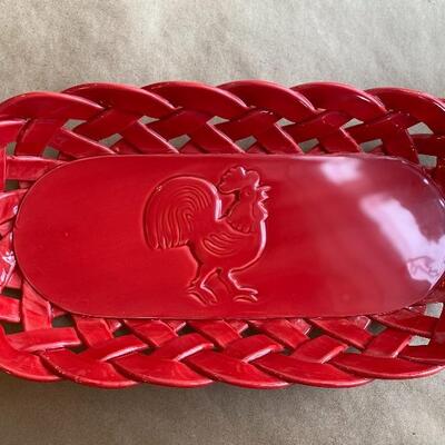 Italian ceramic bread dish 