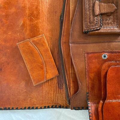 Tooled leather vintage wallet purse 