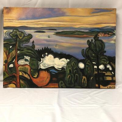 Lot 16 - Edvard Munch Style Painting & More