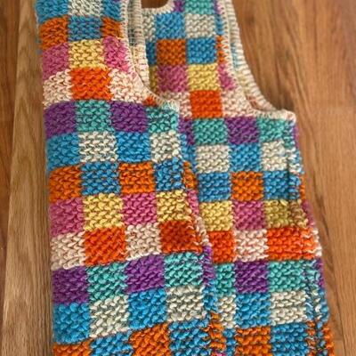 Hand knit vintage vest 