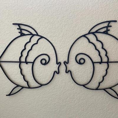 Kissing fishies wall art 