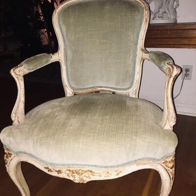 French  painted chair  18th century from France