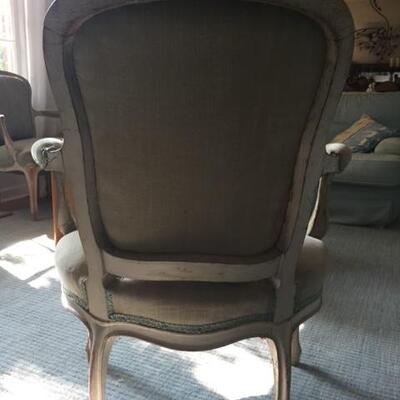 Back or french 18 century chair