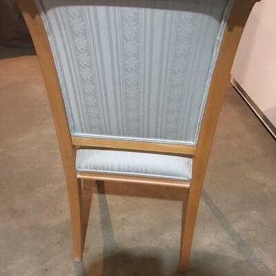 upholstered dining chair- back and leg detail