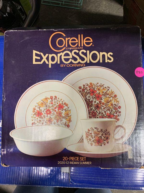 83 Indian Summer Corelle 20 pcs EstateSales
