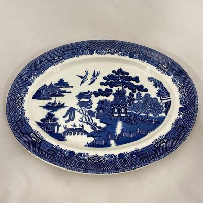 .103. Johnson Bros. Blue Willow Veg & Oval Plate