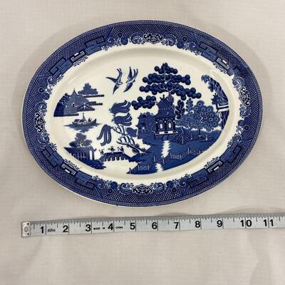 .103. Johnson Bros. Blue Willow Veg & Oval Plate