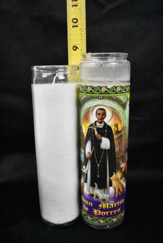 4 Tall White Religious Candles