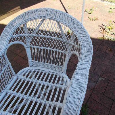Wicker Chair with Reversible Cushion