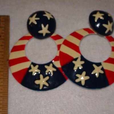 Love American Style Red White & Blue Post Earrings