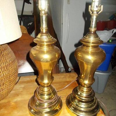 Pair of Brass Lamps
