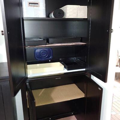 Tall Black Modern Storage Cabinet