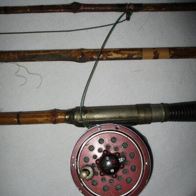 BAMBOO  FLY ROD AND FLIES