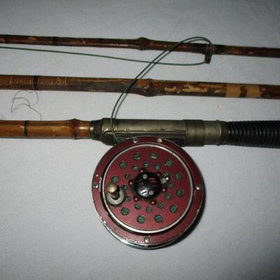 BAMBOO  FLY ROD AND FLIES