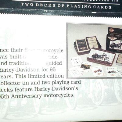 " Harley Davidson Playing cards and Nascar Playing Collector sets." with GREAT PICTURES"