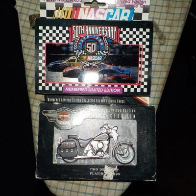 " Harley Davidson Playing cards and Nascar Playing Collector sets." with GREAT PICTURES"