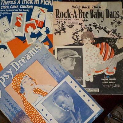 " Vintage Folio's Gypsy Dreams, Rock-a-Bye Baby Days, There's a trick in picking."