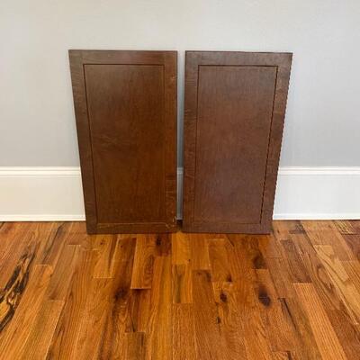 Set of 9 Solid Dark Wood Project Cabinet Doors 