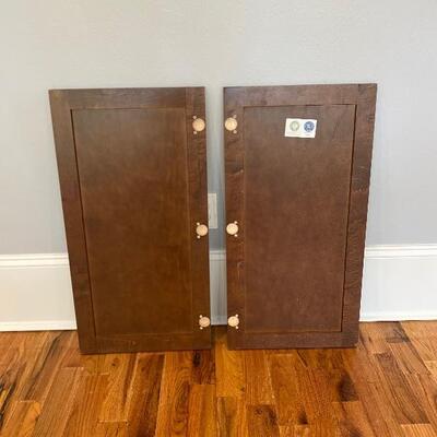 Set of 9 Solid Dark Wood Project Cabinet Doors 