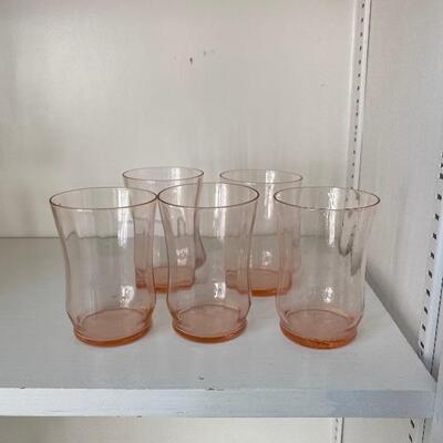 Assortment of Pink Vintage Glassware 