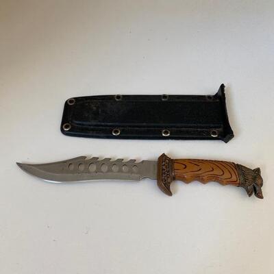 Collectable Hunting Knife/ Dagger  With Copper Wolf Head 