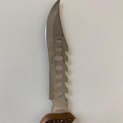 Collectable Hunting Knife/ Dagger  With Copper Wolf Head 