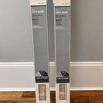 Pair of Blinds / White 52 x 64 (A) Brand New