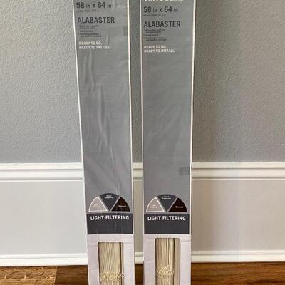 Pair of Blinds / Alabaster 58 x 64 (B) Brand New