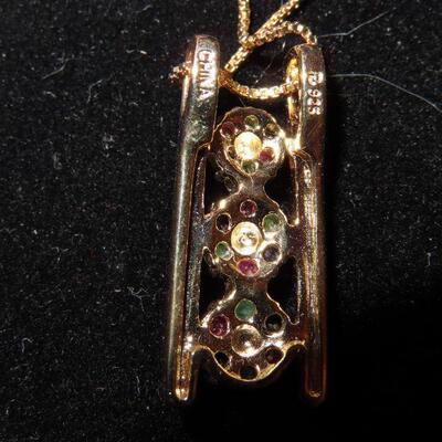Tri-color 925 necklace 