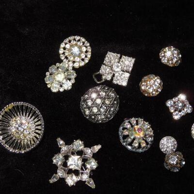 Vintage Rhinestone Buttons 