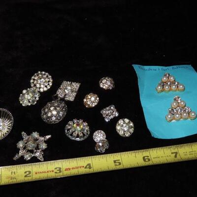 Vintage Rhinestone Buttons 