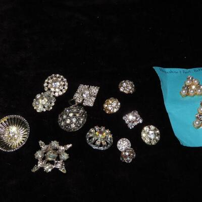 Vintage Rhinestone Buttons 