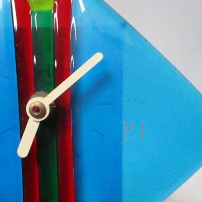 Lot 111 - H F Murano Art Glass Quartz Clock 